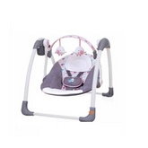 Deluxe Portable Baby Swing – 5-Speed, Safety Harness, Toy Bar & Comfort